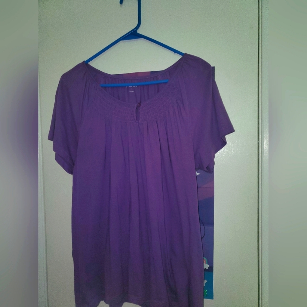 KIM ROGERS LAVENDER TOP